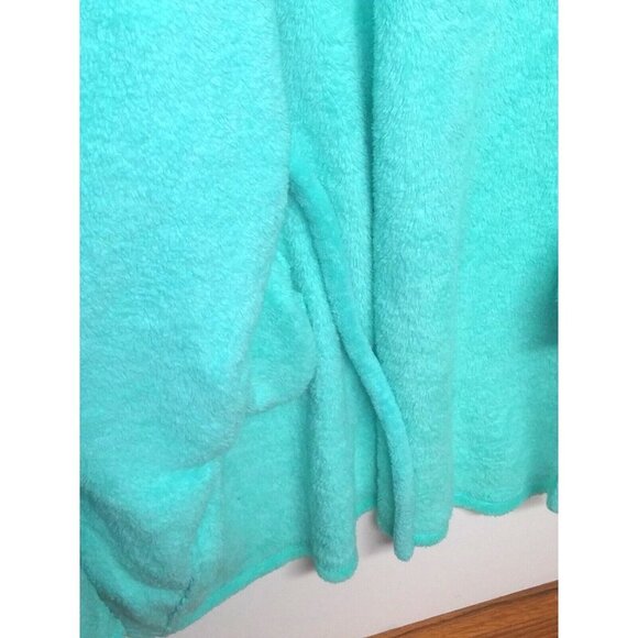 Hotel Spa Collection Bathrobe AQUA color One Size VERY SOFT fluffy belted - Picture 8 of 12